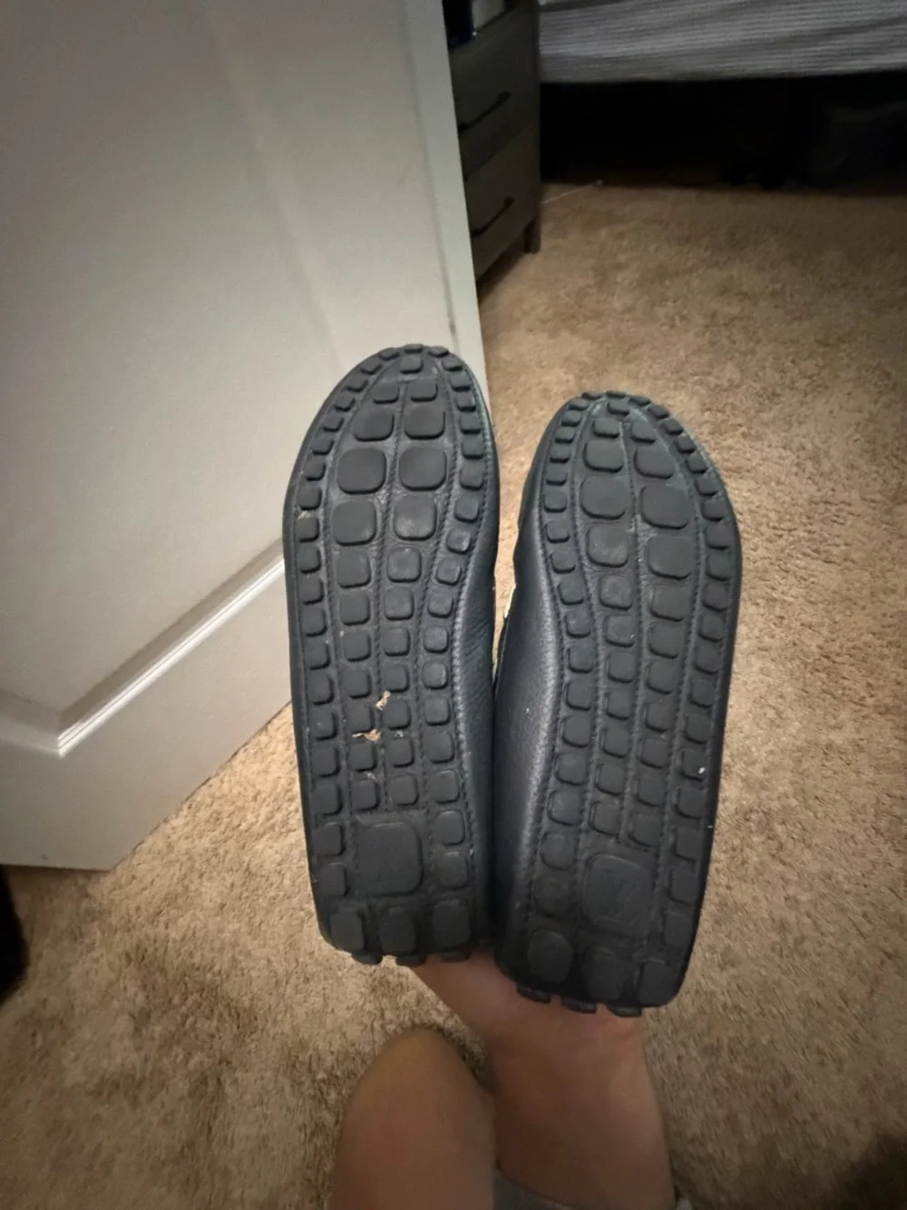 Louis Vuitton Leather Moccasin Loafers
